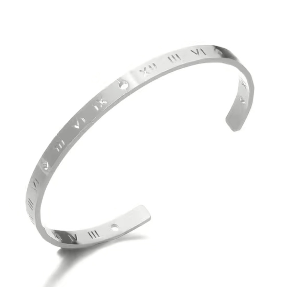 3/$15 - NWT Roman Numeral Silver Cuff Bracelet